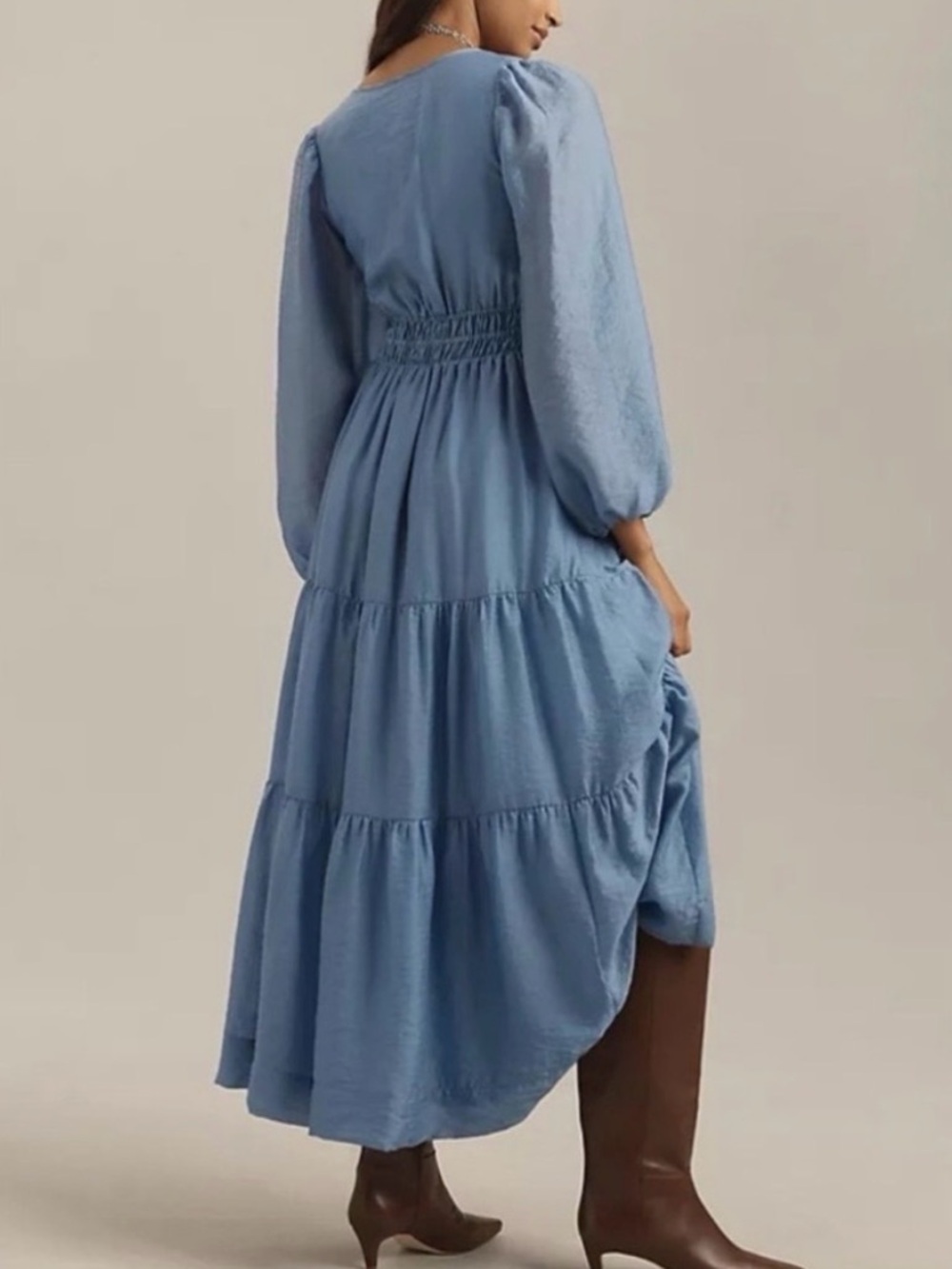 Anthropologie | NWT Iris Somerset Organza Edition Long Sleeve Boho Maxi Dress M - Picture 8 of 8